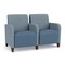Lesro Siena 2 Seat Tandem Seating, Walnut, RS RainSong Back, MD Titan Seat, RS RainSong Panels SN2103 - alternate 1